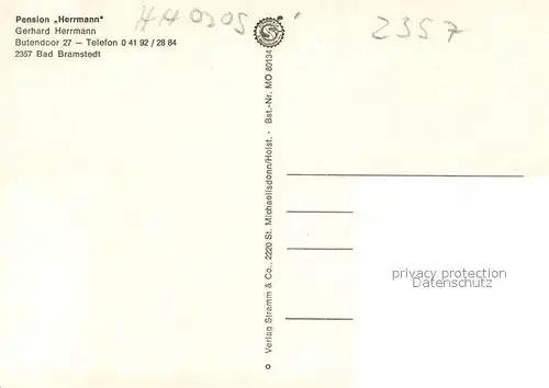 AK / Ansichtskarte Bad_Bramstedt Pension Herrmann Gastraum Bad_Bramstedt