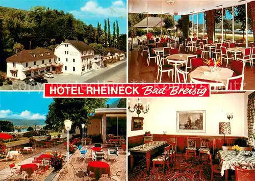 AK / Ansichtskarte Bad_Breisig Hotel Rheineck Speisesaal Terrasse Zimmer Bad_Breisig