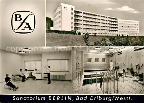 AK / Ansichtskarte Bad_Driburg Sanatorium Berlin Kurklinik der BfA Bad_Driburg