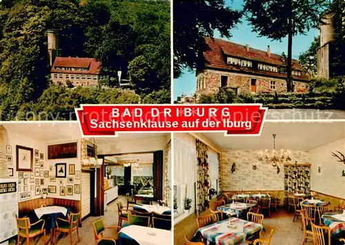 AK / Ansichtskarte Bad_Driburg Sachsenklause auf der Iburg Gastraeume Bad_Driburg