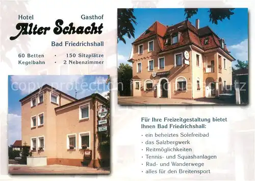 AK / Ansichtskarte Bad_Friedrichshall Hotel Alter Schacht Gasthof Bad_Friedrichshall