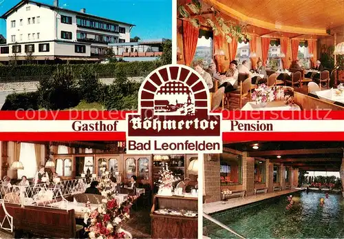 AK / Ansichtskarte Bad_Leonfelden Gasthof Boehmertor Pension Hallenbad Bad_Leonfelden