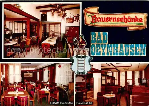 AK / Ansichtskarte Bad_Oeynhausen Bauernschaenke Bauernstube EiscafeDolomiten Bad_Oeynhausen