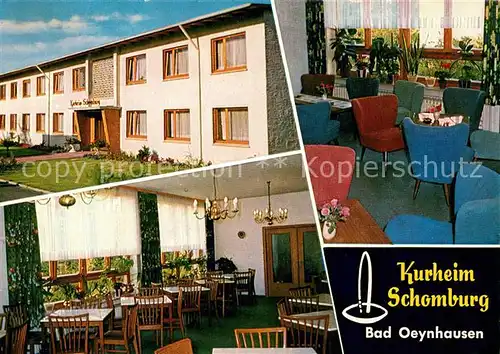 AK / Ansichtskarte Bad_Oeynhausen Kurheim Schomburg Gastraum Bad_Oeynhausen