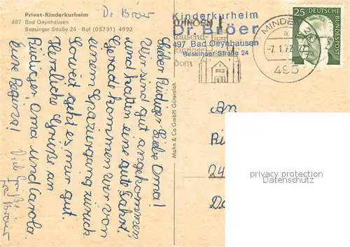 AK / Ansichtskarte Bad_Oeynhausen Priva Kinderkurheim Bad_Oeynhausen