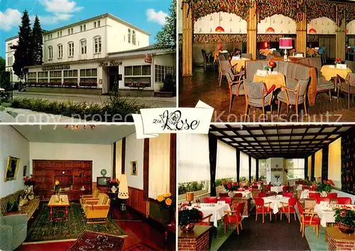 AK / Ansichtskarte Bad_Oeynhausen Hotel Cafe Restaurant zur Rose Bad_Oeynhausen