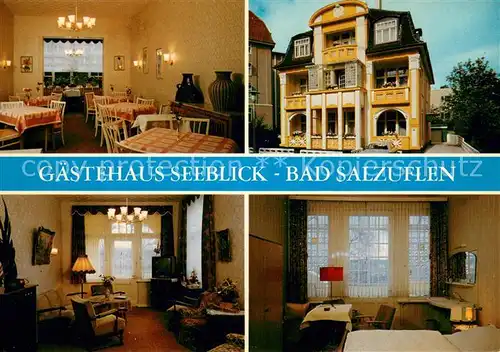 AK / Ansichtskarte Bad_Salzuflen Gaestehaus Seeblick Gaststube Zimmer Bad_Salzuflen