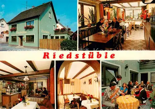 AK / Ansichtskarte Bad_Schussenried Gasthaus Riedstueble Gastraeume Theke Bad_Schussenried