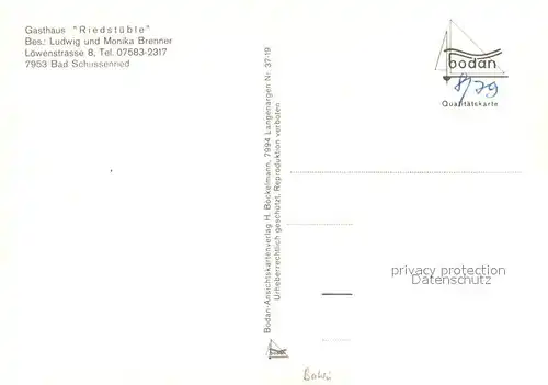 AK / Ansichtskarte Bad_Schussenried Gasthaus Riedstueble Gastraeume Theke Bad_Schussenried