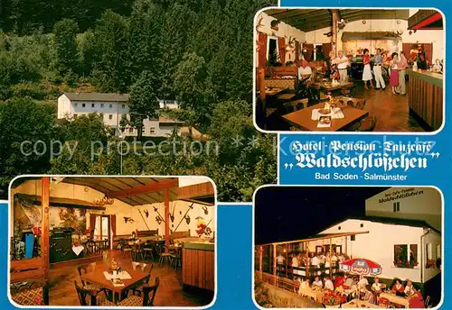 AK / Ansichtskarte Bad_Soden Salmuenster Hotel Pension Waldschloesschen Tanzcafe Terrasse Bad_Soden Salmuenster
