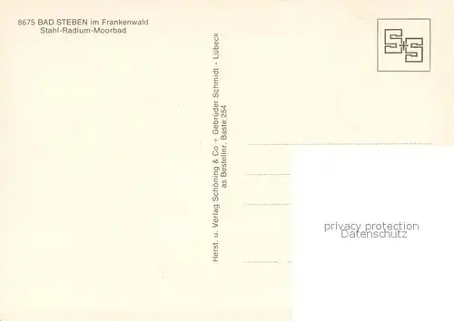 AK / Ansichtskarte Bad_Steben Stahl Radium Moorbad Kurhaus Festsaal Weinstube Foyer Kegelbahn Bad_Steben