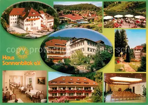 AK / Ansichtskarte Bad_Teinach Zavelstein Haus Sonnenblick Panorama Gastraum Terrasse Park Bad_Teinach Zavelstein