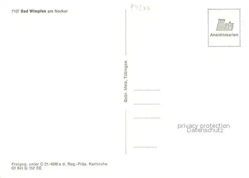 AK / Ansichtskarte Bad_Wimpfen_Neckar Fliegeraufnahme 