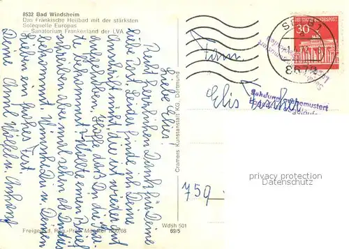 AK / Ansichtskarte Bad_Windsheim Sanatorium Frankenland Fliegeraufnahme Bad_Windsheim