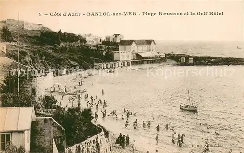 AK / Ansichtskarte Bandol sur Mer Plage Renecros et le Golf Hotel Bandol sur Mer