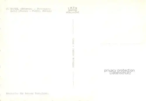 AK / Ansichtskarte Basel_BS Petersgasse Basel_BS