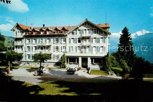 AK / Ansichtskarte Beatenberg Parkhotel Post mit Moench und Jungfrau Beatenberg