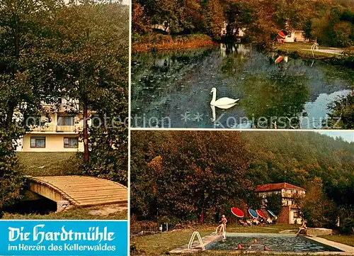 AK / Ansichtskarte Bergfreiheit Hotel Restaurant Cafe Hardtmuehle Swimming Pol Schwanenteich Bergfreiheit