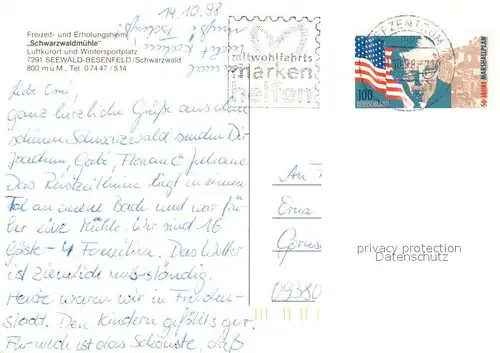 AK / Ansichtskarte Besenfeld Freizeit und Erholungsheim Schwarzwaldmuehle Besenfeld