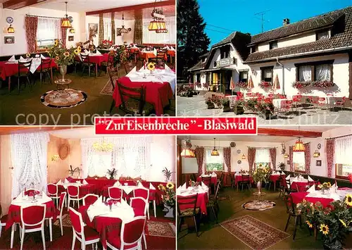 AK / Ansichtskarte Blasiwald Gasthaus Restaurant Zur Eisenbreche Gastraeume Blasiwald
