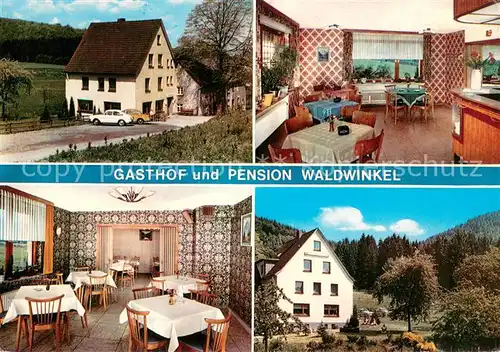 AK / Ansichtskarte Boenkhausen Gasthof Pension Waldwinkel Gastraeume Panorama Boenkhausen