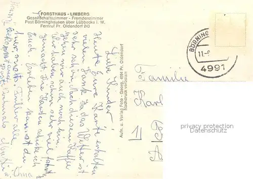 AK / Ansichtskarte Boerninghausen Forsthaus Limberg Boerninghausen