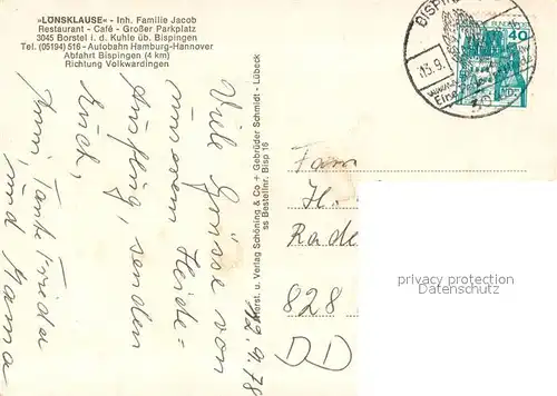 AK / Ansichtskarte Borstel_Bispingen Loensklause Restaurant Cafe Terrasse Borsteler Schweiz Borstel_Bispingen