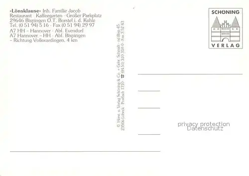 AK / Ansichtskarte Borstel_Bispingen Loensklause Restaurant Cafe Terrasse Borstel_Bispingen