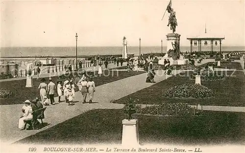 AK / Ansichtskarte Boulogne sur Mer La Terrasse du Boulevard Sainte Beuve Boulogne sur Mer
