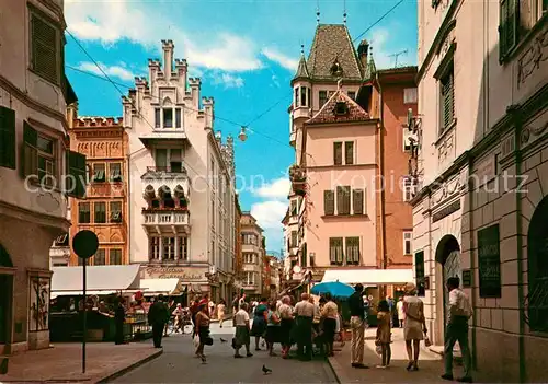 AK / Ansichtskarte Bozen_Suedtirol Piazza Erbe Obstplatz Altstadt Bozen Suedtirol