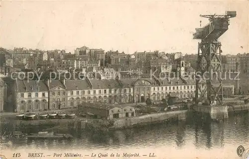 AK / Ansichtskarte Brest_Finistere Port Militaire Quai de la Majorite Brest_Finistere