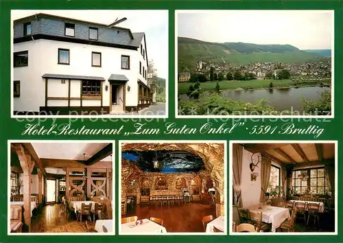 AK / Ansichtskarte Bruttig_Mosel Hotel Restaurant Zum Guten Onkel Gastraeume Panorama Bruttig Mosel