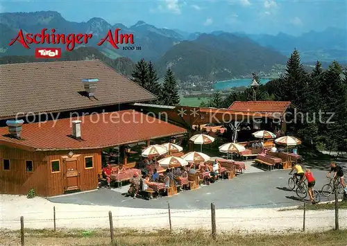 AK / Ansichtskarte Buchberg_Tirol Alpengasthaus Aschinger Alm am Zahmen Kaiser Fernsicht Walchsee Alpenpanorama Buchberg Tirol