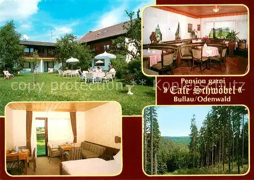 AK / Ansichtskarte Bullau Pension garni Cafe Schwoebel Gaststube Zimmer Garten Bullau