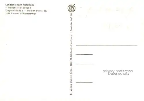 AK / Ansichtskarte Bunsoh_Dithmarschen Landschulheim Osterrade Fahrradkeller Bar Gaststube Bunsoh Dithmarschen