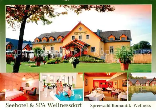 AK / Ansichtskarte Burg_Spreewald Seehotel SPA Wellnessdorf Gaststube Zimmer Hallenbad Burg Spreewald