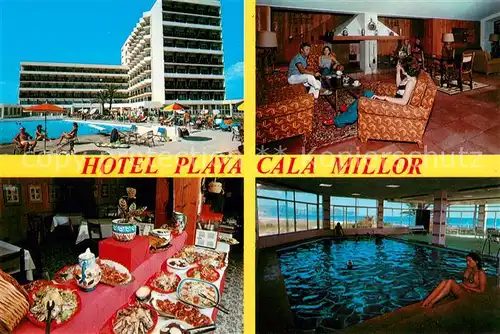 AK / Ansichtskarte Cala_Millor_Mallorca Hotel Playa Gastraum Bueffet Hallenbad Cala_Millor_Mallorca