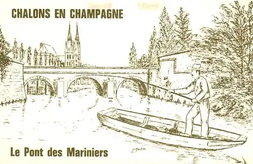 AK / Ansichtskarte Chalons en Champagne_Marne Le Pont des Mariniers Chalons en Champagne