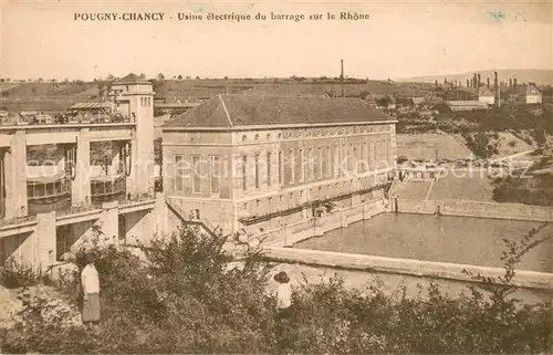 AK / Ansichtskarte Chancy Usine electrique du barrage sur le Rhone Chancy