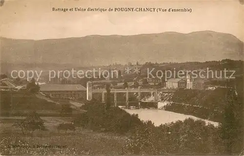 AK / Ansichtskarte Chancy Barrage et Usine electrique de Pougny Chancy Chancy