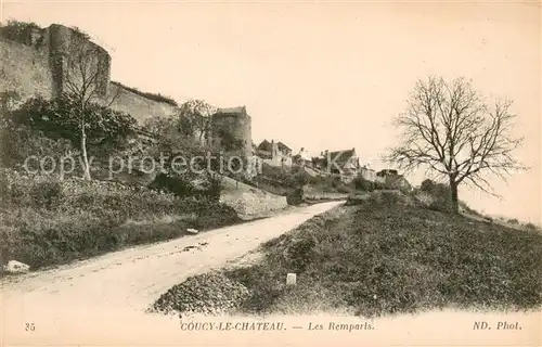 AK / Ansichtskarte Coucy le Chateau Auffrique Les Remparts Coucy le Chateau Auffrique