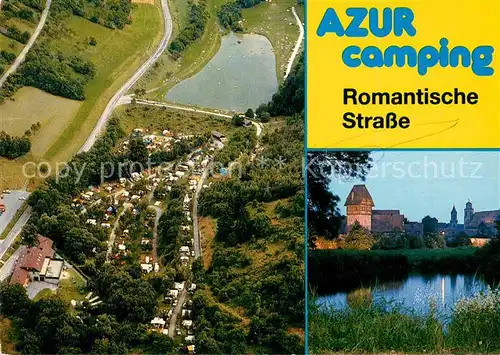 AK / Ansichtskarte Creglingen Azur Camping Romantische Strasse Fliegeraufnahme Creglingen
