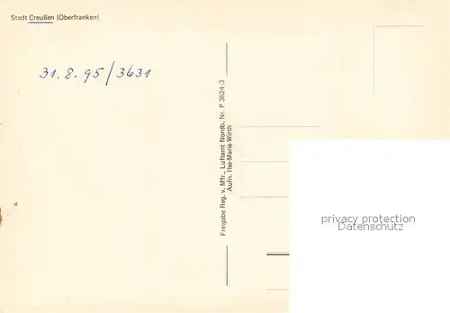 AK / Ansichtskarte Creussen Fliegeraufnahme Creussen