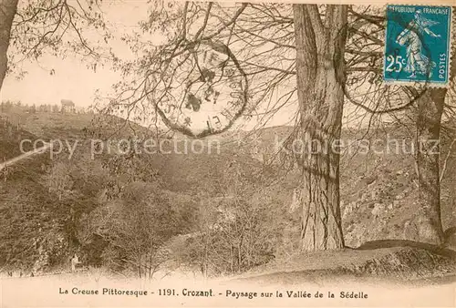 AK / Ansichtskarte Crozant Paysage sur la Vallee de la Sedelle Crozant