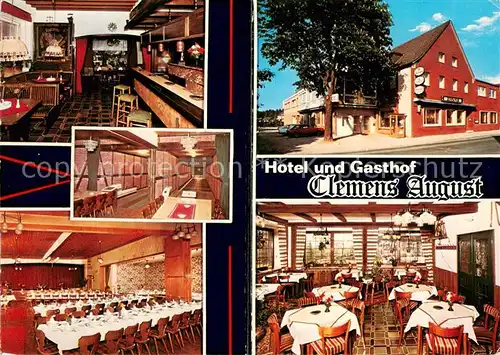 AK / Ansichtskarte Davensberg Hotel Gasthof Clemens August Gastraeume Kegelbahn Bar Davensberg