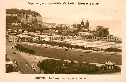 AK / Ansichtskarte Dieppe_Seine Maritime Le casino et les falaises Dieppe Seine Maritime