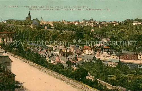 AK / Ansichtskarte Dinan Vue generale de la ville et du vieux port Dinan