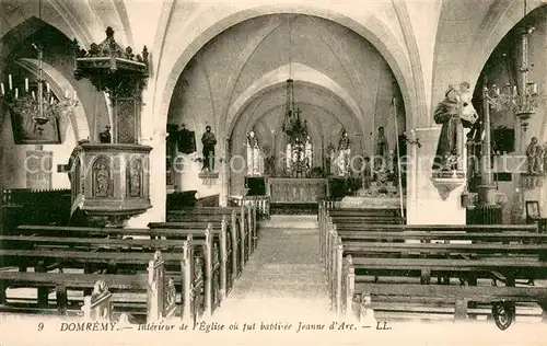 AK / Ansichtskarte Domremy la Pucelle_Vosges Interieur de lEglise ou fut baptisee Jeanne d Arc Domremy la Pucelle_Vosges