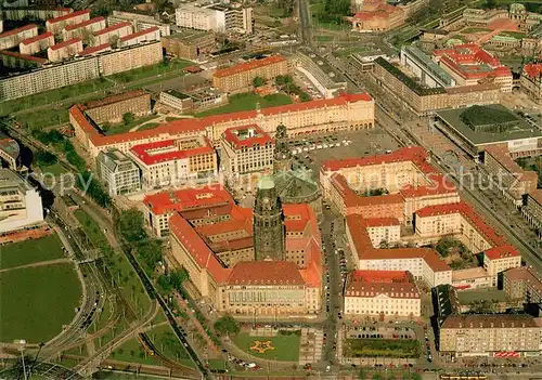 AK / Ansichtskarte Dresden Kulturpalast Altmark Kreuzkirche Rathaus Fliegeraufnahme Dresden
