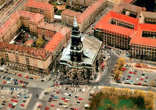 AK / Ansichtskarte Dresden Kreuzkirche Fliegeraufnahme Dresden